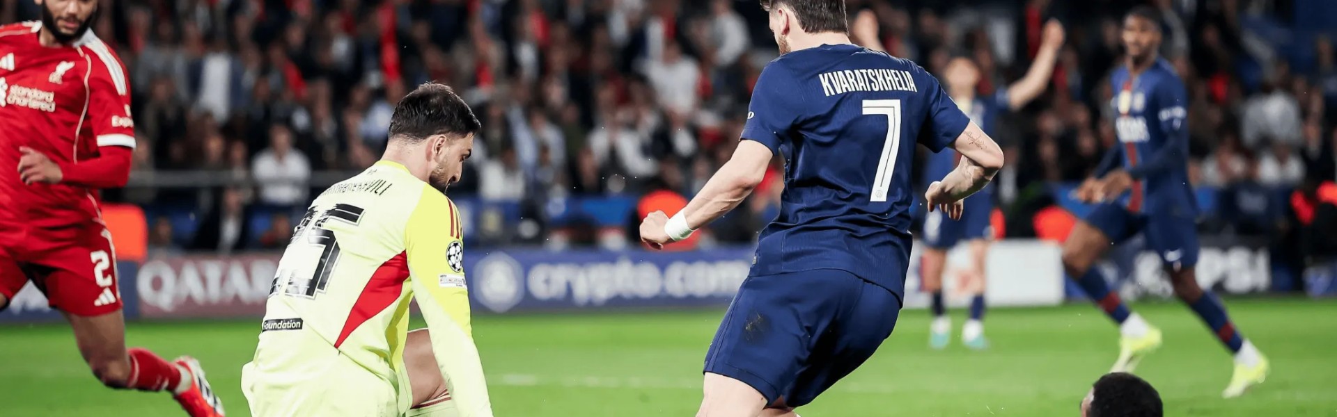 巴黎2-0利物浦全场数据：射门18-3，射正6-0，绝佳机会4-0